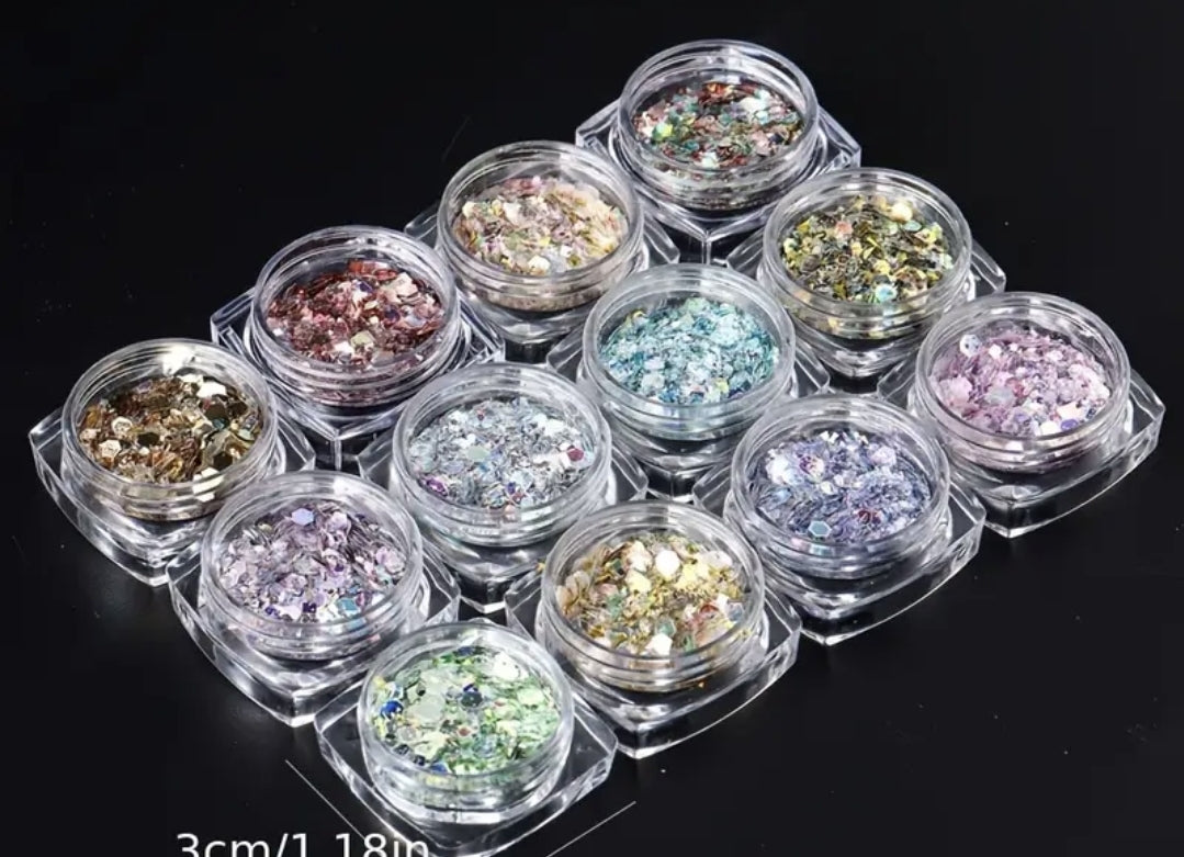 Decoración glitter 0.99€ unidad individual