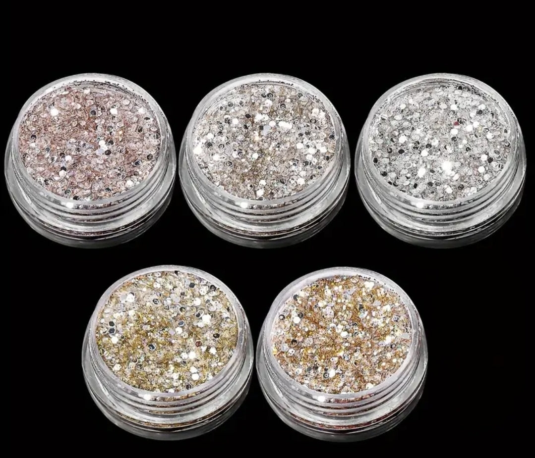 Decoración glitter 5 tonos 0.99€ unidad