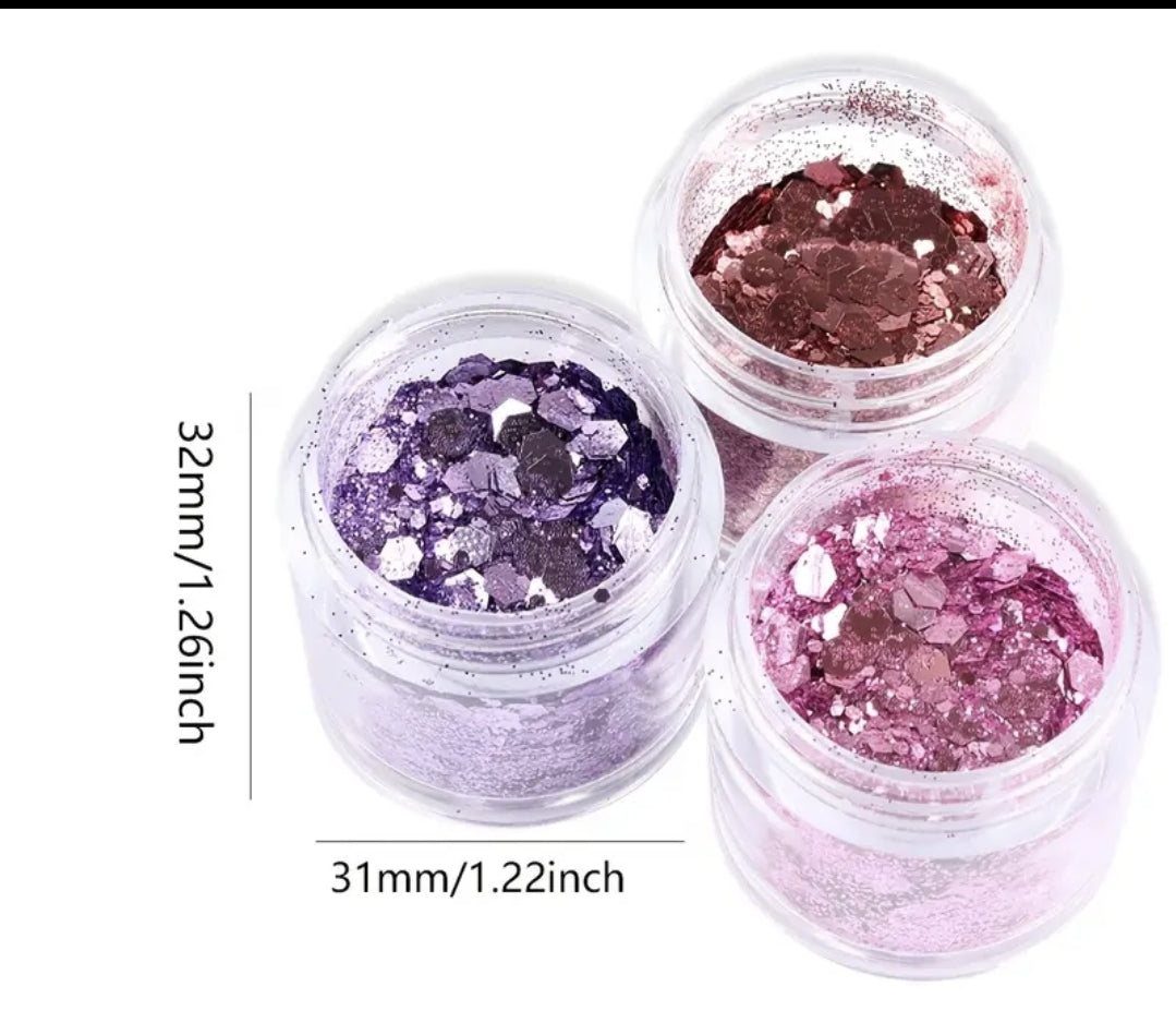 Decoración glitter unidad de 10 gramos 1.99€ unidad