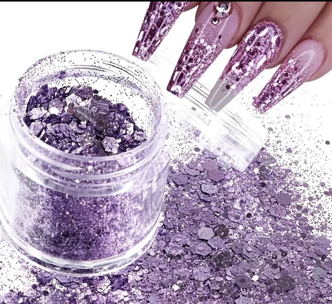 Decoración glitter unidad de 10 gramos 1.99€ unidad