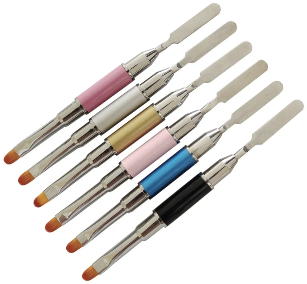 Pincel acrygel con espatula disponible en todos los colores de foto