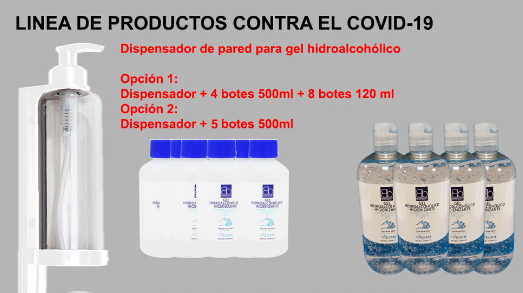 Dosificador +Gel  Hidroalcóholico - Cosmética greenstyle