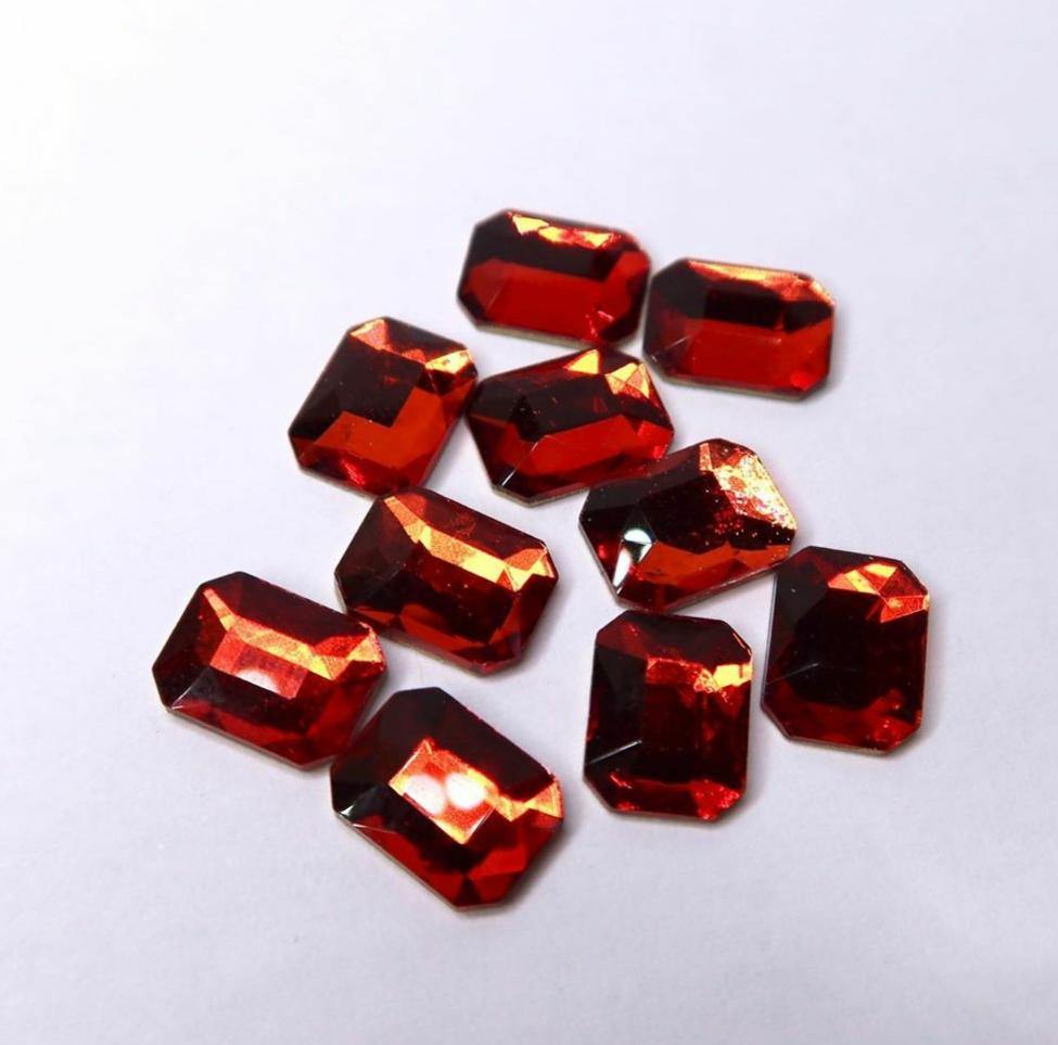 Piedras uñas Cristal Rojos