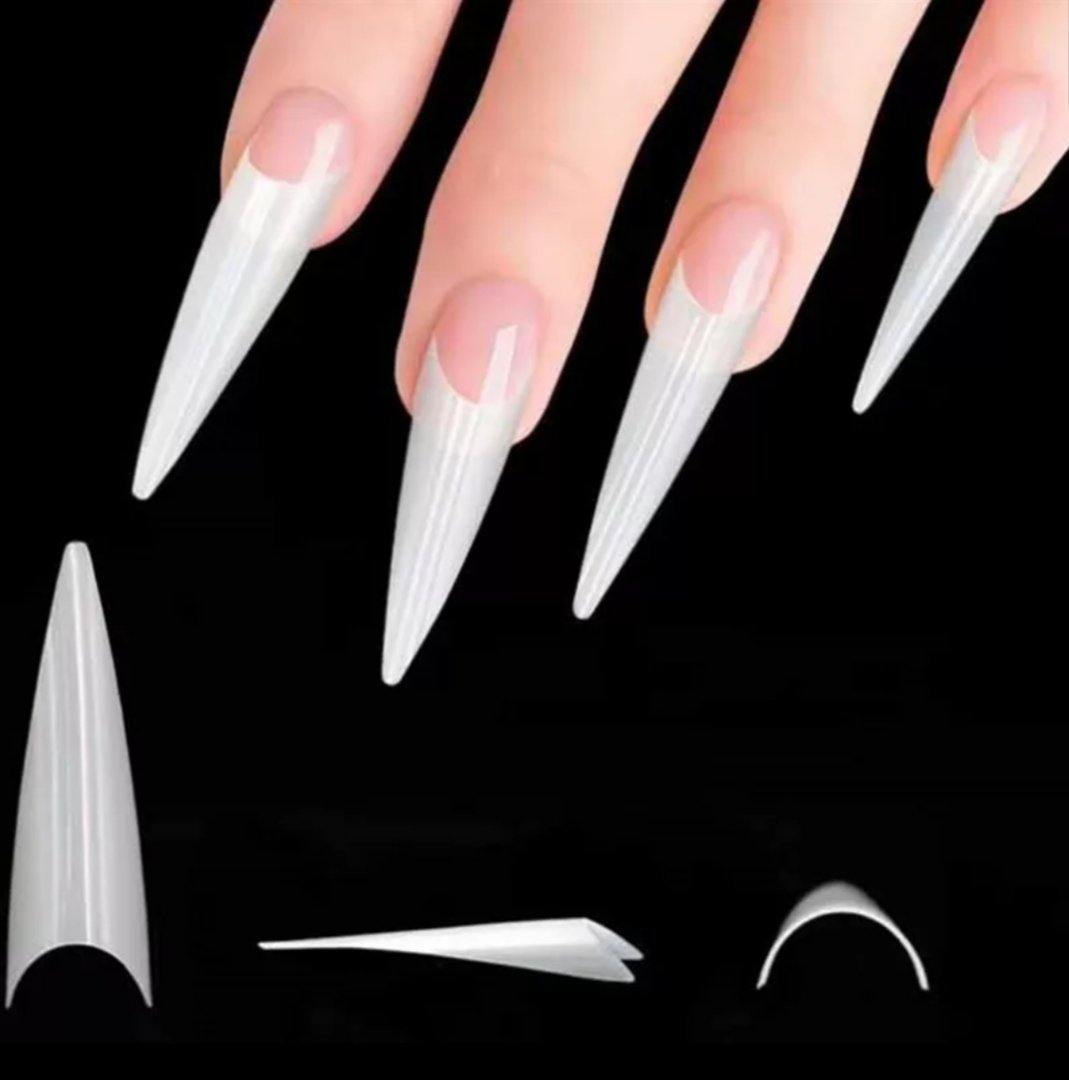 Tips Stilleto Natural (100 unidades)